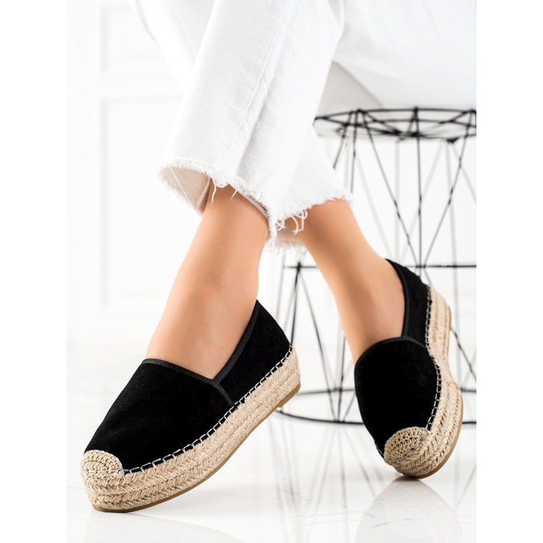 Bestelle Crne espadrile na platformi crno 1