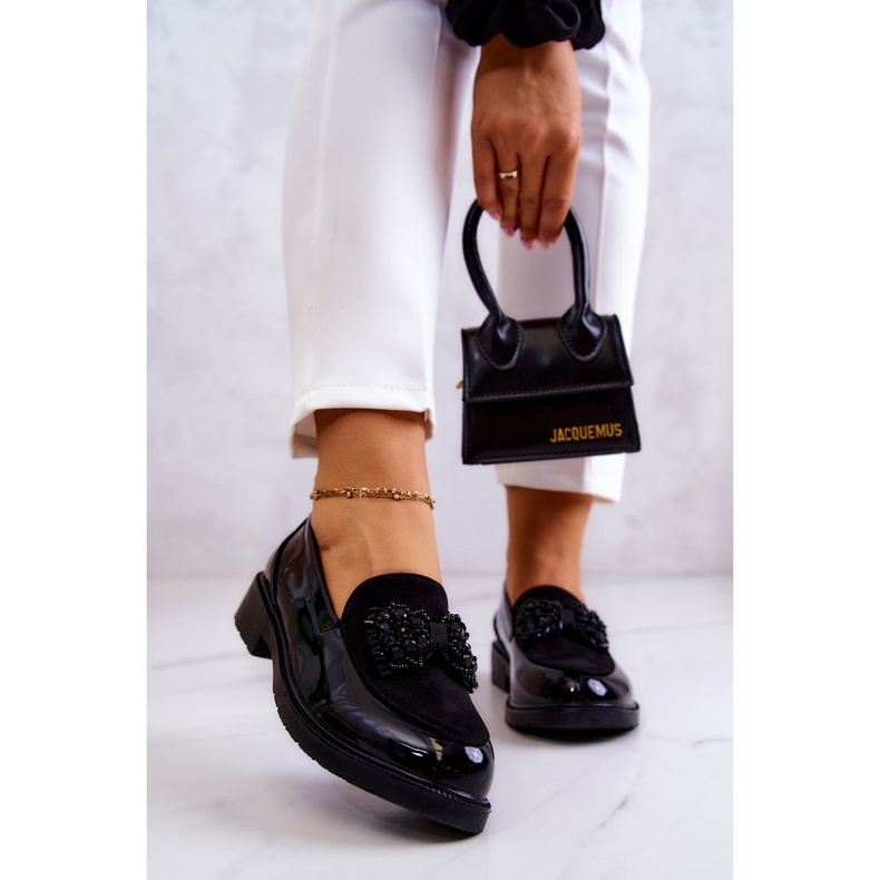 S.Barski Elegantne lakirane mokasine Mokasine Crni Belize crno 1