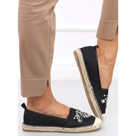 Espadrile s Birbal Black kamenjem crno 1