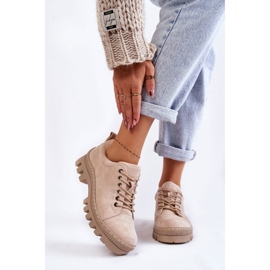 S.Barski Ženske antilop cipele zavezane bež Mayson 1