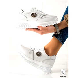 Ženske sportske cipele vezane Filippo DP3547 / 22 WH Bijela srebro 1