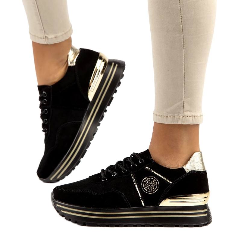 Kožne tenisice Filippo DP3538 / 22 BK GO crno 1