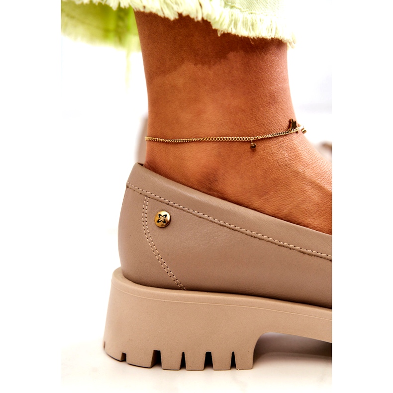 Ženske kožne cipele Fringes Maciejka 05497-04 Bež 5