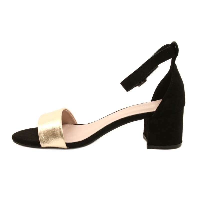 Crno-zlatne sandale na traci Evento 20SD98-1618 zlatna 1