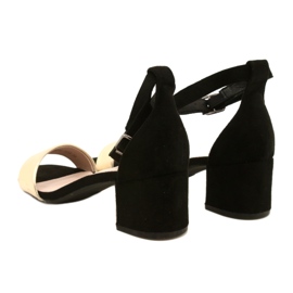 Crno-zlatne sandale na traci Evento 20SD98-1618 zlatna 4