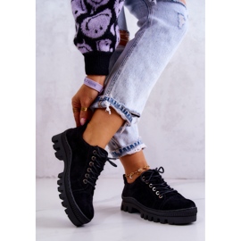 S.Barski Ženske antilop cipele zavezane crne Mayson crno 2