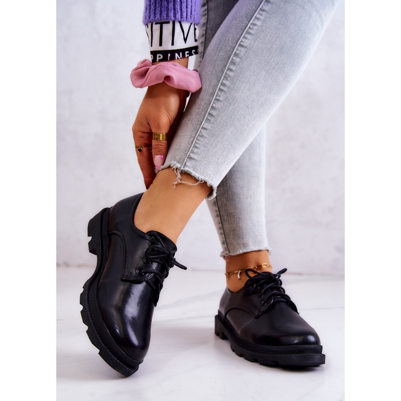 S.Barski Ženske klasične Oxford cipele crne Colton crno 2