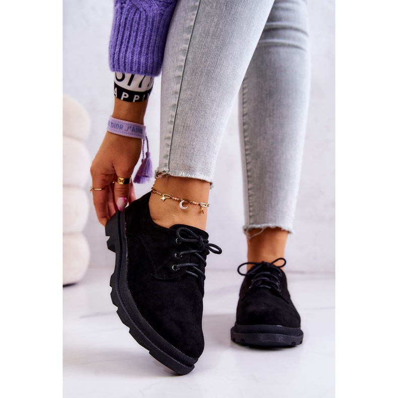 S.Barski Ženske Oxfords antilop klasične cipele crni Colton crna 1