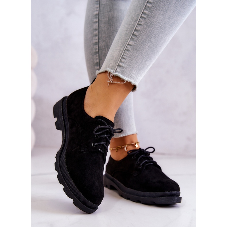 S.Barski Ženske Oxfords antilop klasične cipele crni Colton crna 2