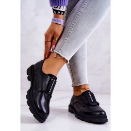 S.Barski Ženske kožne slip-on cipele Crne Kirstee crna 2