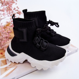 FR1 Dječje sportske cipele High Sock Black Nickie crna 1