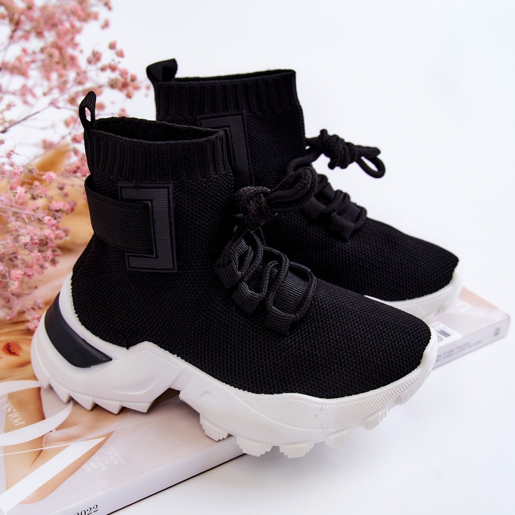 FR1 Dječje sportske cipele High Sock Black Nickie crno 1