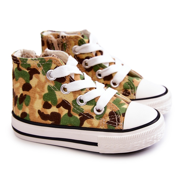 Dječje visoke tenisice bež-zelene Filemon 1