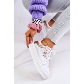 FILIPCZYK Kožne sportske cipele na platformi White Mary Ann bijela 1