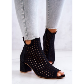 Kožne ažurne čizme Maciejka 05420-43 Crne crna 1