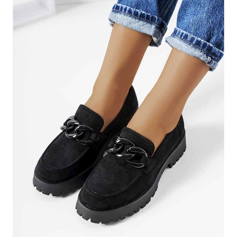 Crne cipele na debelom Nelis potplatu crno 1