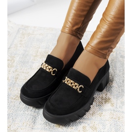 Crne mokasine na debelom Jeri potplatu crna 1