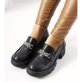 Crne mokasinke na zdepastom Ruth potplatu crno 1