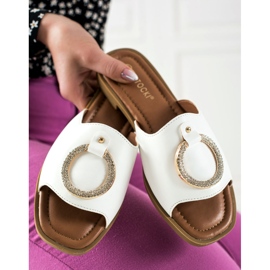 W. Potocki Bijele papuče s ornamentom Potocki bijela 1