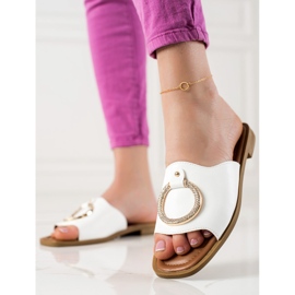 W. Potocki Bijele papuče s ornamentom Potocki bijela 2