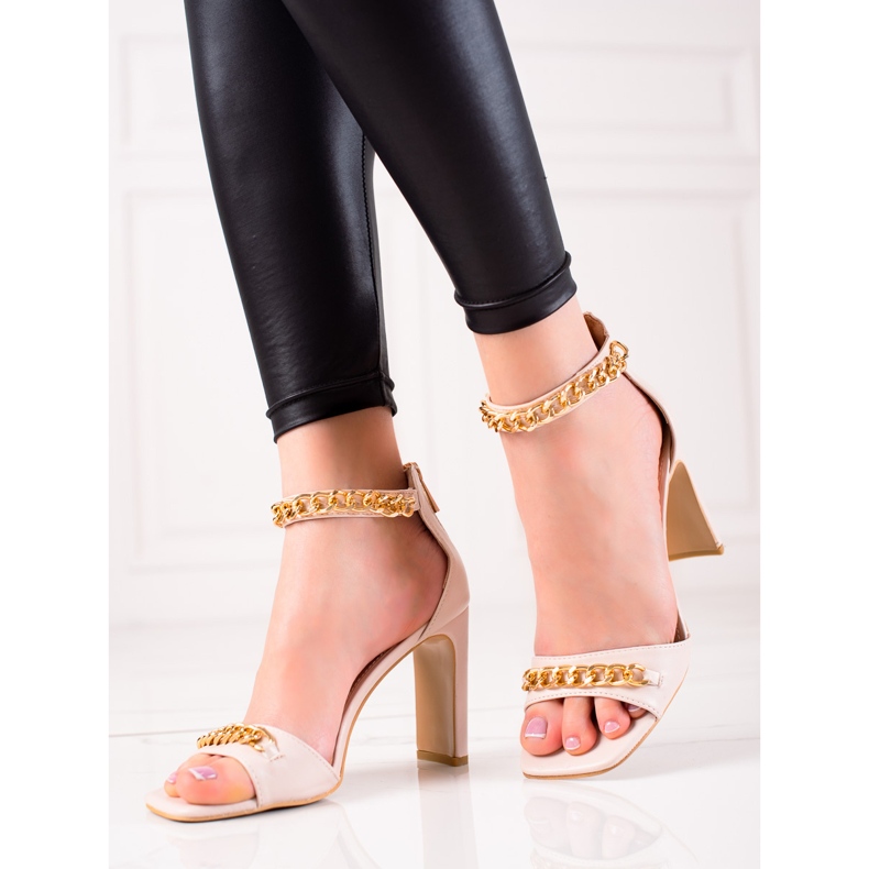 W. Potocki Elegantne Potocki sandale bež 1