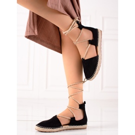Lucky Shoes Vezane crne espadrile crna 2