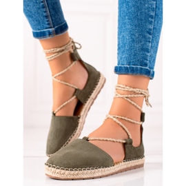 Lucky Shoes Vezane zelene espadrile zelena 1