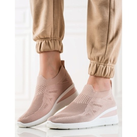 TRENDI Tenisice na klin ružičasta 1