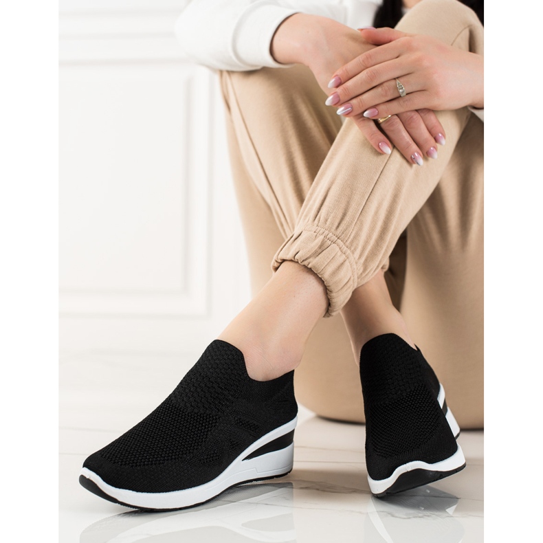 TRENDI Tenisice na klin crna 2