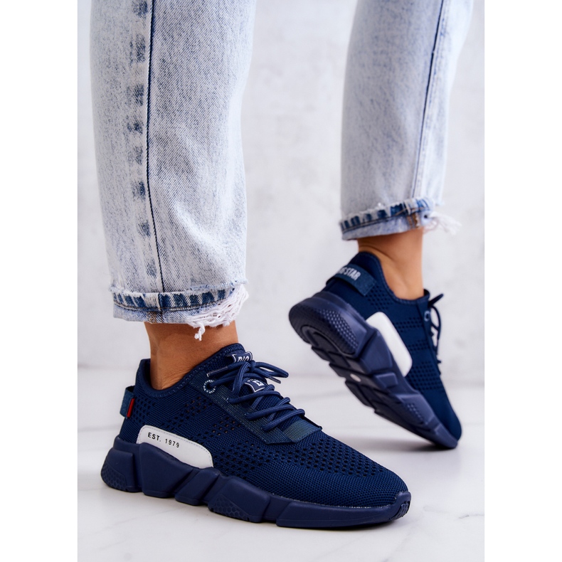 Ženske sportske cipele Memory Foam Big Star JJ274274 Mornarsko plave plava 2