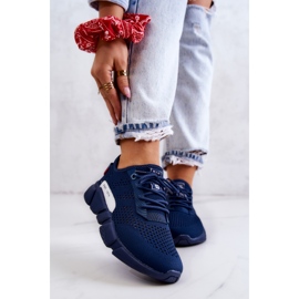 Ženske sportske cipele Memory Foam Big Star JJ274274 Mornarsko plave plava 1