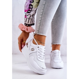 S.Barski Ženske sportske kožne tenisice White Loissa bijela 1