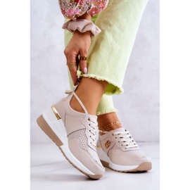 S.Barski Ženske kožne sportske tenisice Bež Loissa 2