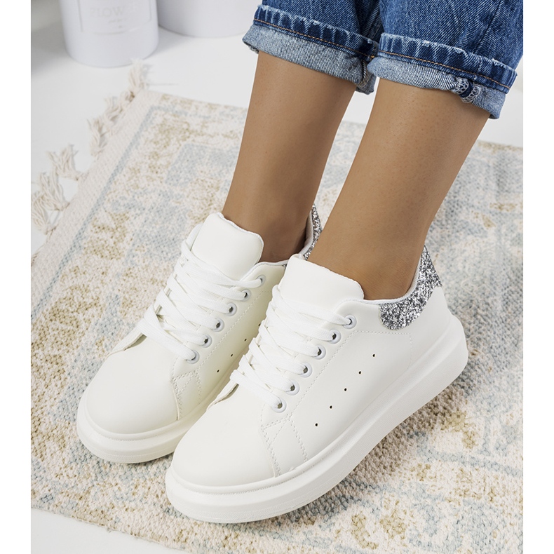 Gallo ženske bijele tenisice bijela srebro 1