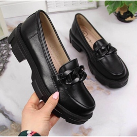 Kožne cipele s lancem Filippo W PAW252C crne crna 1