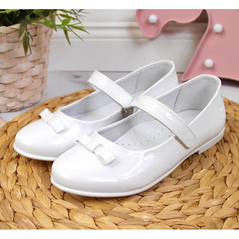 Pričesne balerinke s čičkom Kornecki Jr KOR6493C bijele bijela 2