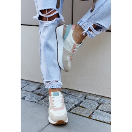 FG2 Bež i zelene sportske cipele Coryse s kravatom smeđa zelena 1