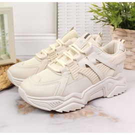 Tenisice na klin Novosti W EU649B bež 2