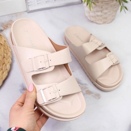 Gumene papuče s kopčama S. Bararski W OLI157A bež 1