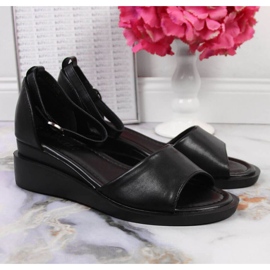 Crne Vinceza W JAN102A sandale na klin crna 2