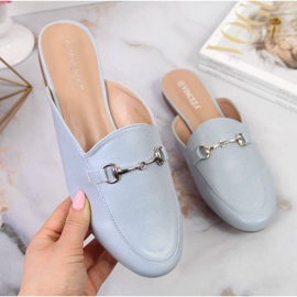 Nadograđene papuče s Vinceza ornamentom W JAN103A plava 1