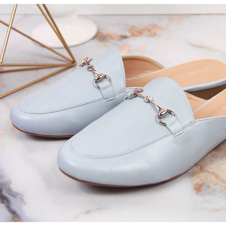 Nadograđene papuče s Vinceza ornamentom W JAN103A plava 2