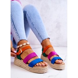 FS1 Ženske antilop sandale s kopčom u boji Corestra višebojan 2