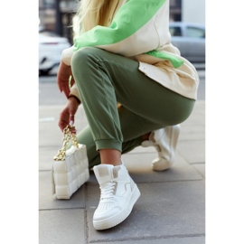 FG2 Visoke ženske sportske cipele bijele i bež boje Megithoe bijela 2