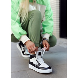 FG2 Visoke ženske sportske cipele bijele i crne Megithoe bijela crna 1