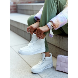 FG2 Ženske visoke sportske cipele White Megithoe bijela 1