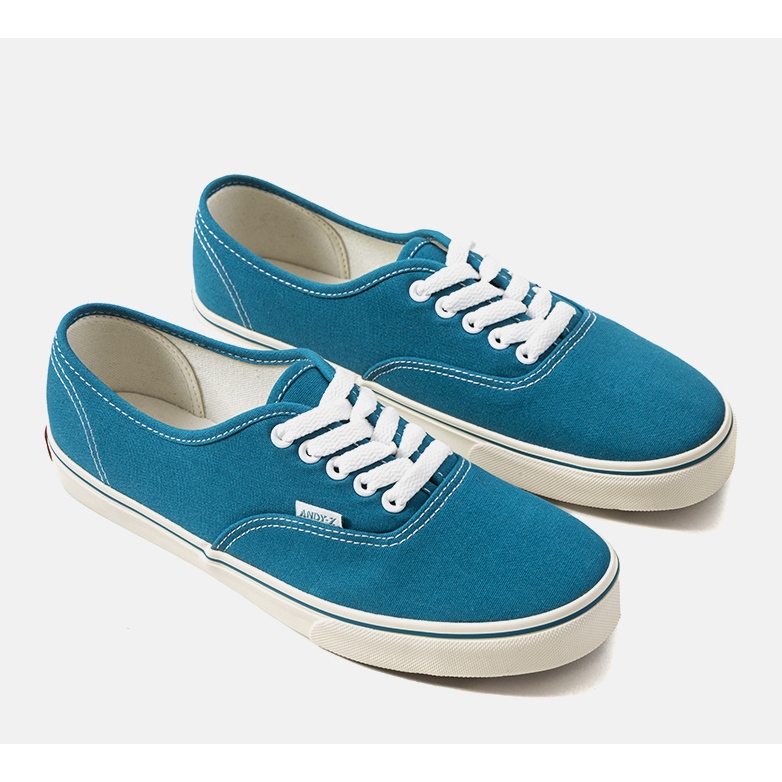 Muške tirkizne tenisice od lana plava zelena 1