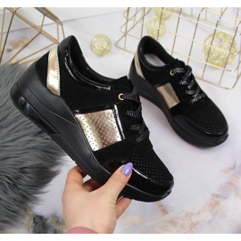 Tenisice na klin S. Barski W OLI162A crne crna 1