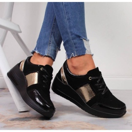 Tenisice na klin S. Barski W OLI162A crne crno 2