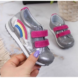 Cipele na čičak Kornecki Jr KOR6775A srebrne srebro 1